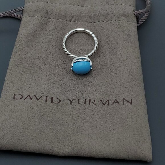 David Yurman Turquoise 12x10 Stack Ring - Picture 7 of 7